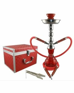2 Hose Junior Hookah with Case Red