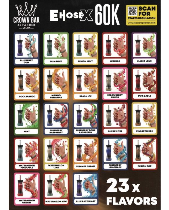 Al Fakher Crown Bar 60K E-Hose