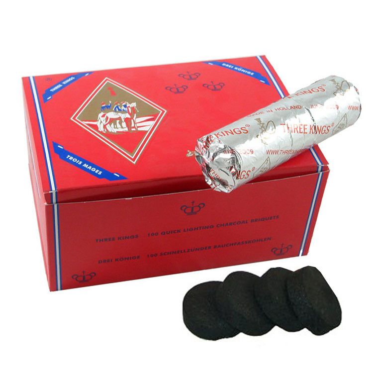 Three Kings Quick Light Charcoals - TexasHookah.com