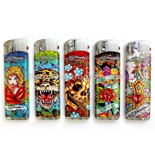 ed hardy cigarette lighters Ed Hardy Torch Tattoo Lighters