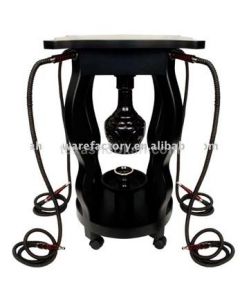 4 Hose Hookah Table Black