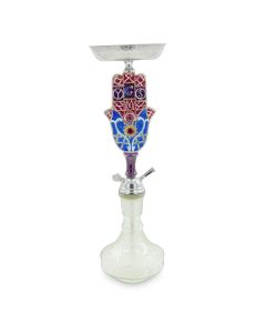 22" Inhale Khamsa Hand of Fatima Hookah w/ Case