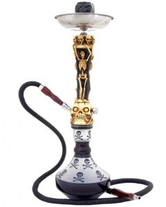 Skeleton Hookah with Case Antique Bone