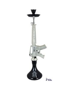 Terminator M16 Gun Hookah Diamond Chrome